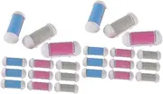 2sets Foot Scrubber Replacement Roller Pedicure Tool Refill Rollers Electric Foot File Heads Long-lasting Easy to Use 12pcs*2