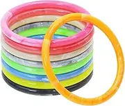PPhtony Acrylic Bracelets 8Pcs Retro Candy Color 80s 90s Costume Party Wrist Band Play Bracelets Plastic Jewelry Ring for Women Men