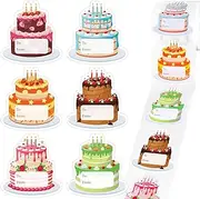 JarThenaAMCS 300Pcs Happy Birthday Gift Tag Stickers Birthday Cake to & from Name Tag Decals Self-Adhesive Labels for Party Favors Envelope Package Seals