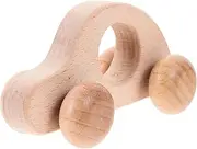 Wooden Car for Inertial Trolley Educational Plaything Smooth Grip Push Car for Newborns Shower Safe