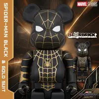 在飛比找PChome24h購物優惠-BE@RBRICK 庫柏力克熊 SPIDER-MAN BLA