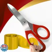 Grand Opening Kit - Red 16 Inch Ribbon Cutting Scissors and Gold Ribbon Cerem