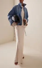 [Brandon Maxwell] The Harper Denim Balloon Jacket