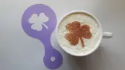 2 x shamrock coffee cup stencils reusable Irish Ireland gift St Patrick