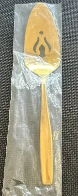 Rogers Cutlery Golden Modern Living Gold Electroplate Silverware Pie Server Cake