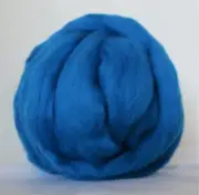 WOOL ROVING - 3.5 OZ - FOR SPINNING AND FELTING - BLUE