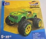 Mega Building Blocks Hot Wheels Monster Trucks GUNKSTER 69 Pc NIB! Driver Figure