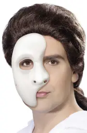 Phantom Of The Opera White Half Face Masquerade Mask