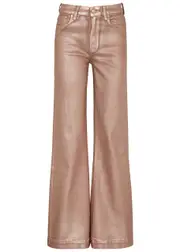 Paige Leenah Metallic Coated Flared Jeans - Pink - 29 (W29 / UK 10 / S) 29 (W29 / UK 10 / S)