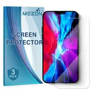 [3 Pack] Apple iPhone 12 (6.1") Anti-Glare Matte Screen Protector Film by MEZON – Case Friendly, Shock Absorption (iPhone 12, Matte)