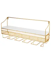 Twine Gold Wall Mounted Wine Rack & Cork Storage