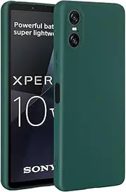 [32nd] Liquid Silicone Case Cover for Sony Xperia 10 VI (2024) With 2 X Tempered Glass Screen Protectors, Slim and Durable Protective Case – Dark Teal