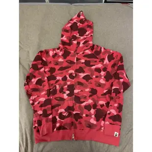 Bape a bathing ape color camo 紅迷彩連帽外套 紅狼