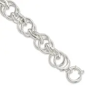 Sterling Silver Polished Fancy Link 8.5 Inch Bracelet