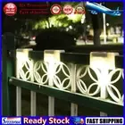 LF# 4pcs LED Outdoor Solar Wall Stair Light IP65 Porch Garden Lamp (Warm White)