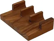 Fenteer Wooden Tacos Holder Taco Rack Stand Serving Dish Serving Platter Taco Shell Sushi Holder Stand Taco Plates for Events Parties, Triple