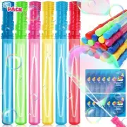 24 Pack 14'' Bubble Wands in 6 Colors, Big Bubble Wands with 24 Bubble Refill...