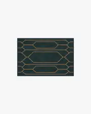 60' x 90' | Machine Washable Runner Rug | Kid & Pet Friendly | Indoor Rug | Bryant Marine Blue & Gold Flatwoven Rug by The Hiltons | Ruggable