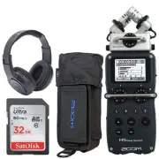 H5 4-Input 4-Track Portable Handy Recorder with Interchangeable X/Y Mic Capsu...