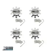 4 x Helo 875 SMALL TOP Wheel Center Cap Chrome M875-2C