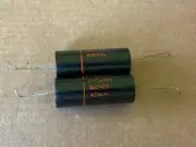 2 NOS Sprague Black Beauty .5 uf 600v Capacitors TEST GOOD .6 uf