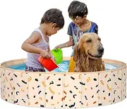 Ball Pits for Toddlers 1-3, Foldable Kiddie Pool Sandbox Ball Pit for Babies Indoor and Outdoor Game Without Balls, Foldable Dog Pet Bath Pool, 47x12 Inches