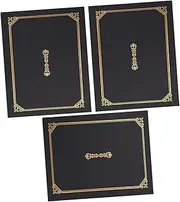 VILLFUL Elegant Certificate Cover 3 Pack Diploma Holders Paper Folder Certificate Award Cover Round Corner Smooth Edge Light Weight Portable