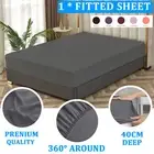 2000TC Ultra Soft Bed Sheet Set Fitted Sheet Queen King Double Size No Pillings