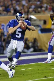 Kerry Collins at Super Bowl XXXV at Raymond James Stadium in Tampa- Old Photo