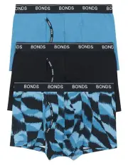 [Bonds] Guyfront Trunk 3 Pack in Print Yif