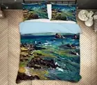 3D Sea Stones NAO3465 Bed Pillowcases Quilt Duvet Cover Set Queen King Fay