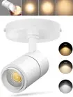 3-Color Zoomable LED Ceiling Spotlight Flush Mount Adjustable Spotlight Directio