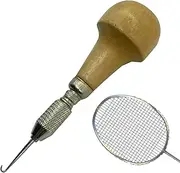 Tennis Racket Stringing Tools,Badminton Racket Stringing Tools | Wooden Handle Stringing Clamp, String Puller, Threading Tool for Variety of Rackets
