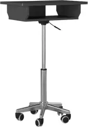 Techni Mobili Rolling Laptop Stand with Extendable Panels, Adjustable Height