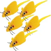 DRESSOOS 5pcs Scratching -Resistant Treat Scratching Mouse Portable Kitten Small Cat Plaything Wear-Resistant Cat Plaything Small Mouse Portable Mouse