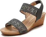 [ZHTAISOU] Sandals Sandals Women's Flat Shoes Summer Large Soft Sole Slope Heels Sandal