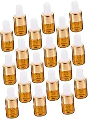 1ml Essential Oil Dropper Bottles 25pcs Set Glass Bottle Perfume Dispenser for Travel Random Color