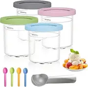 4-Pack Ice Cream Machine Container Replacement, 16 Ounce Cup, Compatible With Multiple Series Of Ice Cream Machines, Bpa Free, Dishwasher Safe And Leak Proof