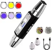 YZYOE Six LEDs Rechargeable Gemstone Flashlight Jade Appraisal Light, Super Bright Jewelry Diamond Detector Lamp.