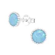 Sterling Silver Semi Precious Stud Earrings