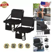 Foldable Stadium Seat with Padded Cushion & Cup Holder - Perfect for All Events