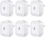 LED night light (plug-in), smart dusk to dawn sensor, automatic night light, suitable for bedroom, bathroom, bathroom, stairs, kitchen, hallway, children, adults, compact night light, energy, cool white (6)