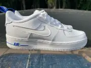 New Air Force 1 '07 LV8 GS 'White Racer Blue Size 5.5 (dd3227-100)