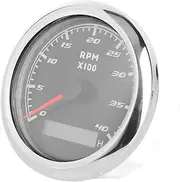 Brilluxa Boat Tachometer, Marine Tacho Meter Gauge, LCD Hourmeter 12V/24V, Compatible with Boats and Marine Vehicles