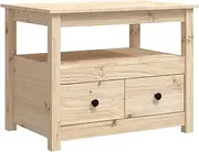 [vidaXL] Solid Wood Pine Coffee Table Modern Couch Side Table Bedside Table Telephone Stand Wooden Living Room Bedroom Office Furniture