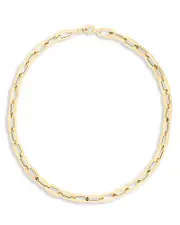 Roberto Coin 18K Yellow Gold Classic Oro Paperclip Link Collar Necklace, 17