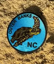 OBX, Outer Banks NC Embroidered Turtle Souvenir Patch