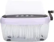 Paper Shredder for Home Use A4 Paper 6-Sheet Crosscut Paper and Credit Card Shredder, Mini Document Shredder with Hand Crank ​for Home Office Desktop and Teaching Use