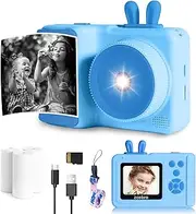 zcobro KC5 Instant Print Camera for Kids (Blue)