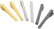 [CATIEBYE] Fashionable Tie Clip 6pcs Metal Tie Clips Shirt Cinch Tack Pins Regular
